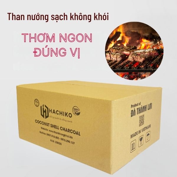 Than sạch không khói Hachiko nướng bbq