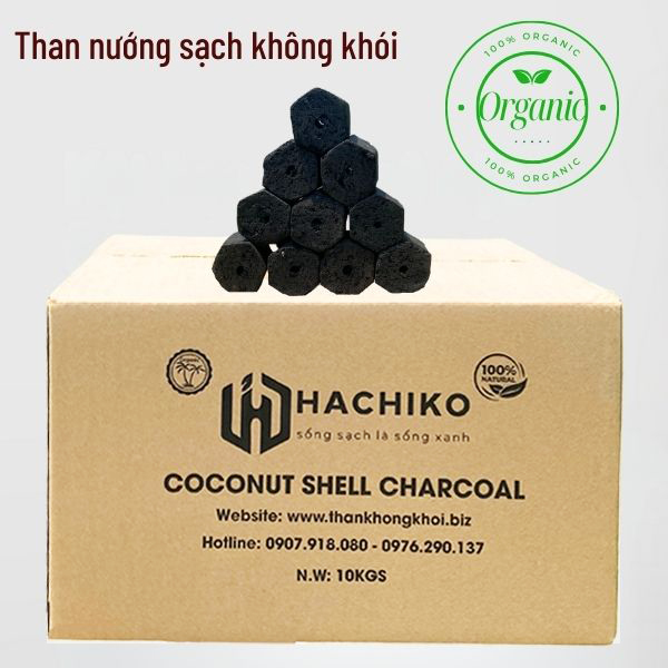 Than nướng gáo dừa không khói nướng thịt