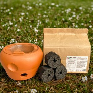Bếp than đun nước pha trà được tặng 20 viên than đủ đun cho 10 lần